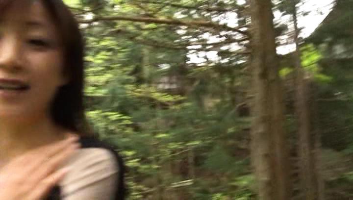 Awesome Ai Komori nice Asian teen gives a hot blowjob outdoors - 1