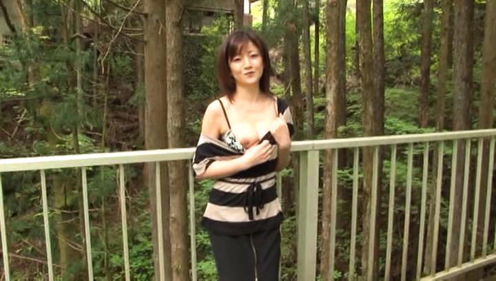Awesome Ai Komori nice Asian teen gives a hot blowjob outdoors - 2