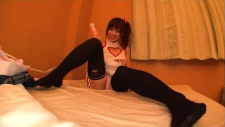 Man Awesome Japanese AV Model nice teen in black stockings goes solo Cuckolding