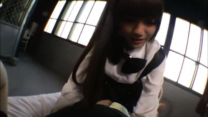 Massage Creep Awesome Asian teen in black stockings enjoys giving a blowjob Pmv