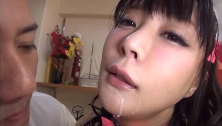 Awesome Hanyuu Arisa is eagerly eating fresh cum - 1