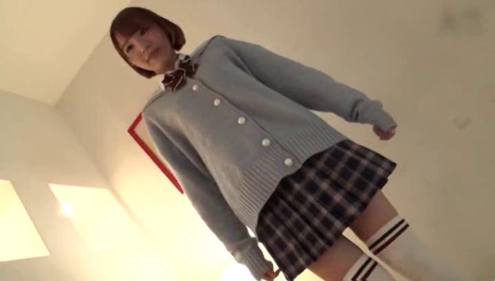 Married Awesome Japanese schoolgirl is wearing lingerie Street