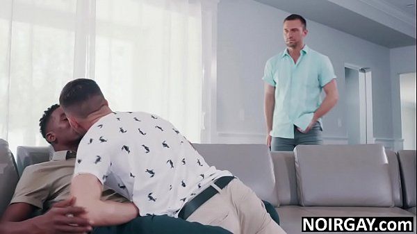 Hot gay couple & big black cock property owner threesome - 2