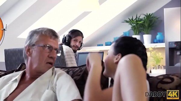 Best Blowjob DADDY4K. Grey-haired old man with glasses fucks beautiful young girl Erica Black Brazzers