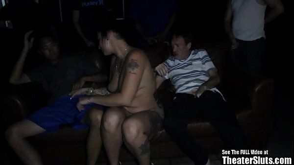 Horny Tattoo Slut Gangbang Porn Theater - 1
