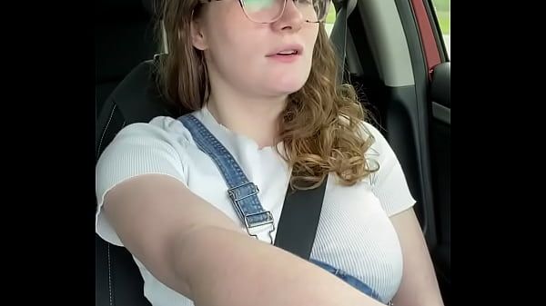 Sex Party Nerdy Country Girl Rubs Herself in her Car Real Couple