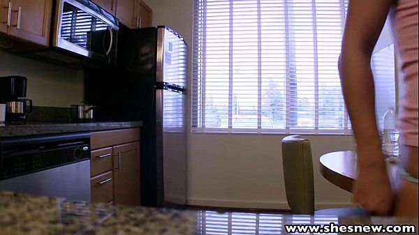 ShesNew Banging latina girlfriend named Abbi Roads in the kitchen - 2